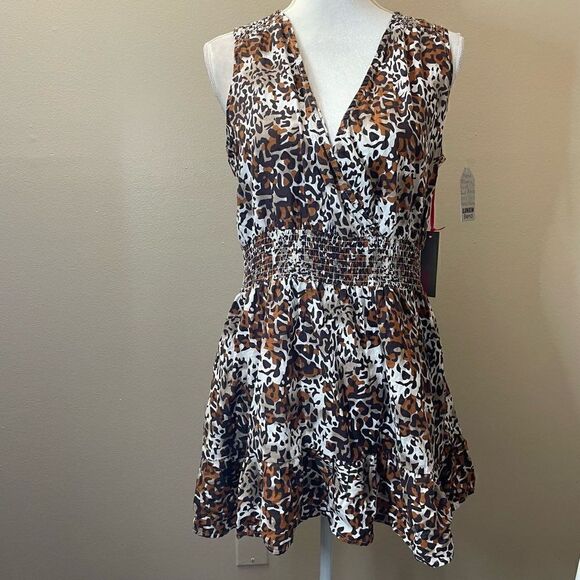 New! Forcynthia Beachwear| Large|Linen|Coverup|Cheetah|Has Stretch - Picture 5 of 17